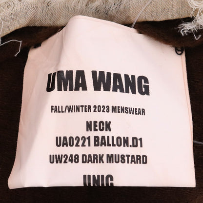 UMA WANG 23AW Fringed Neck Warmer Dark Mustard