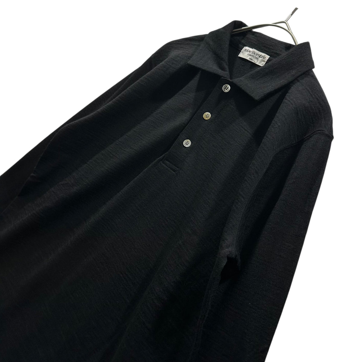 robe de chambre CDG 89AW Wool Long Polo Shirt Size FREE
