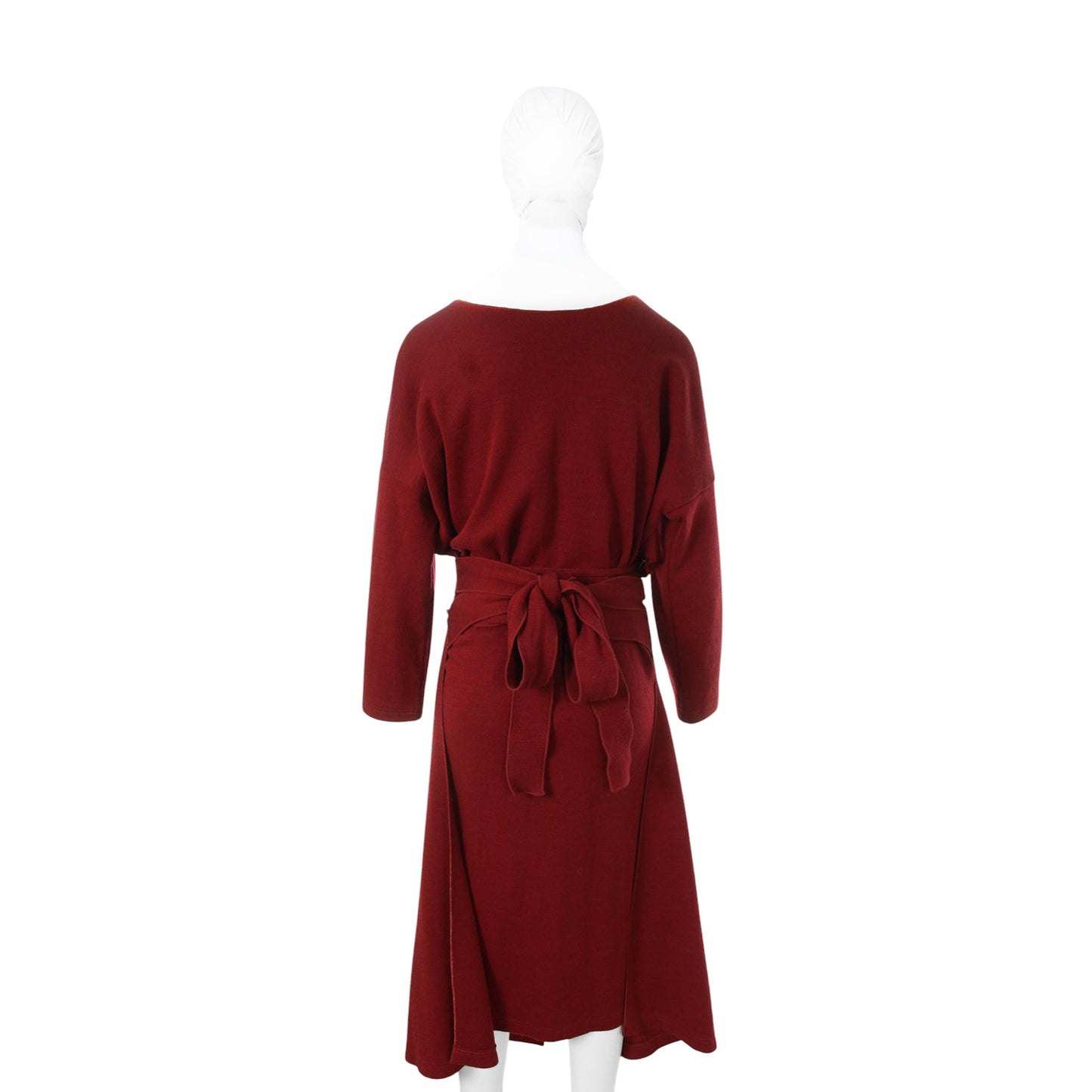 Jean Paul GAULTIER Red Wool Midi Dress Size 40