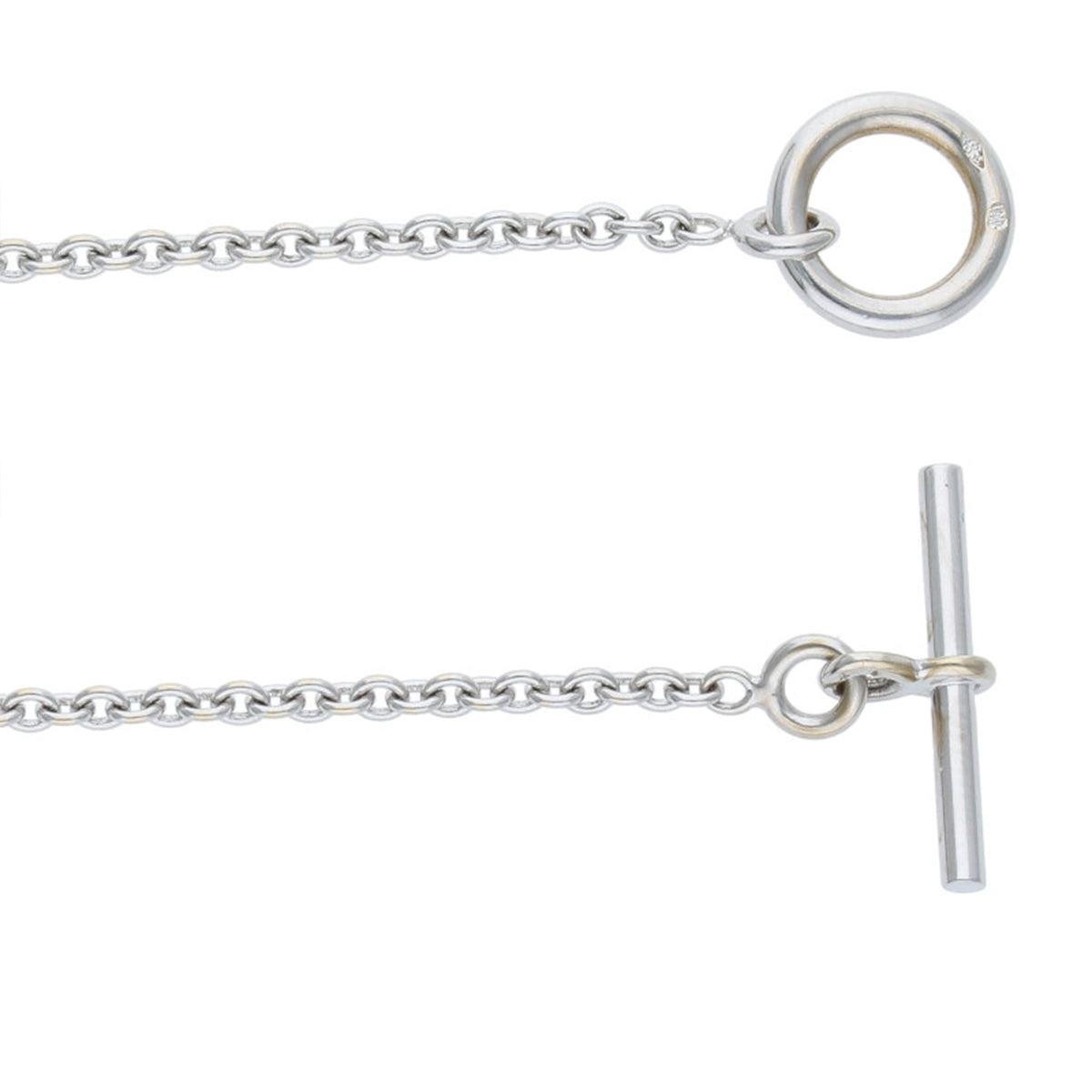 Hermes HERMÈS 2000s Silver Necklace Size 46.5CM