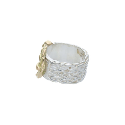 Hermes HERMÈS 1980s Silver Gold Ring