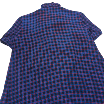PRADA Check Pattern Frill Silk Shirt Dress Multi Size 42