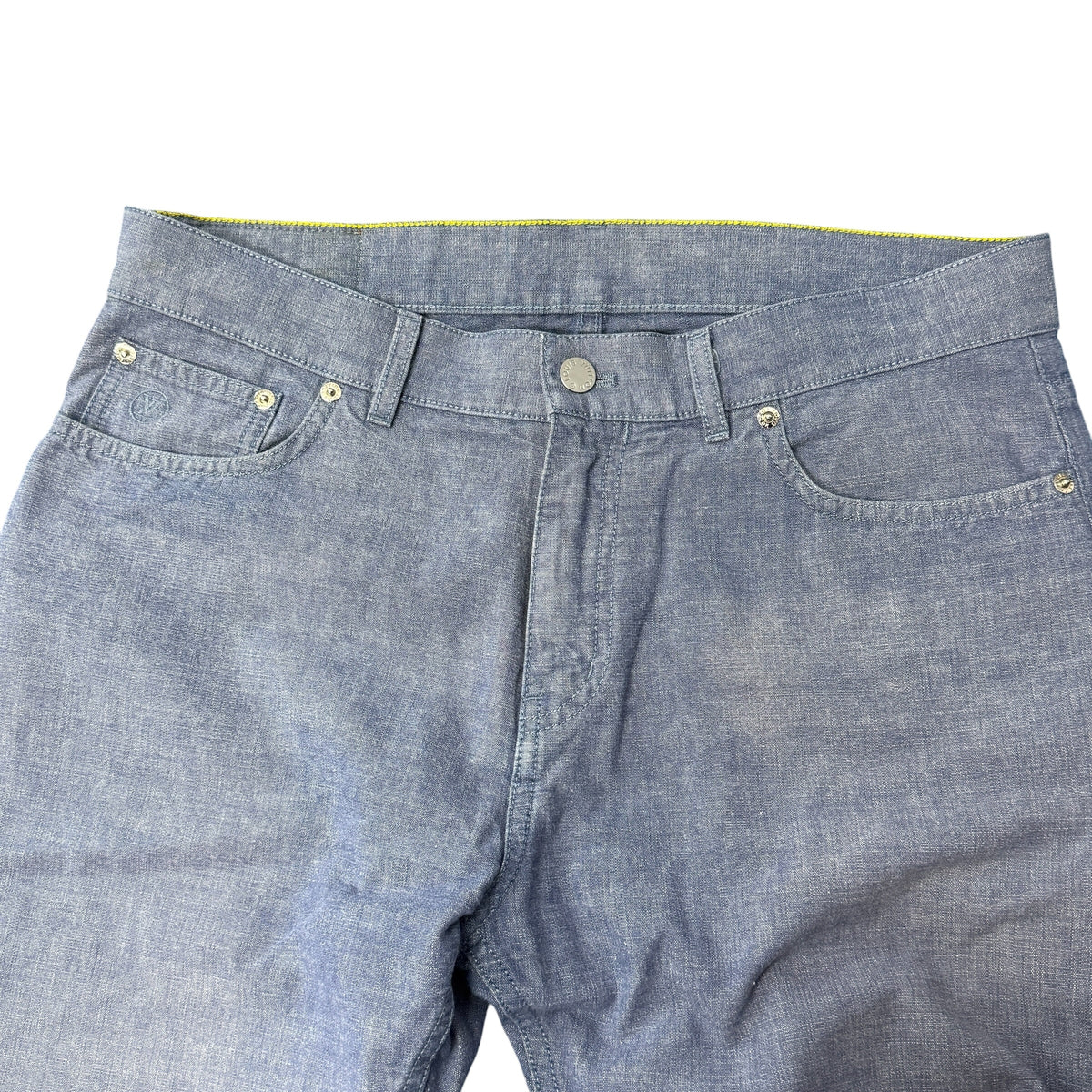 LOUIS VUITTON LV Logo Embroidered Denim Jeans Size 32
