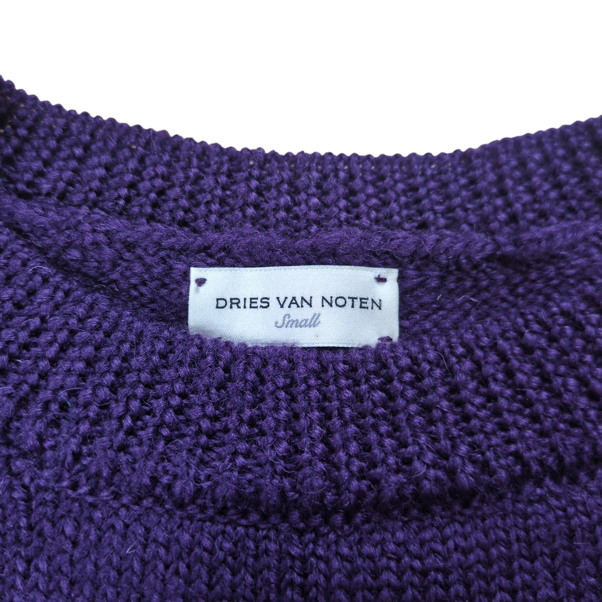 DRIES VAN NOTEN Front Design Wool Sweater Size S