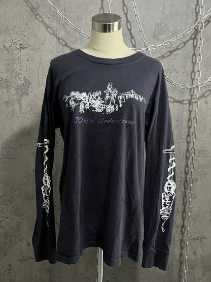 Undercover John Undercover Black Sleeve Henley Size 2