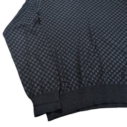 LOUIS VUITTON Damier Pattern Silk Sweater Size S