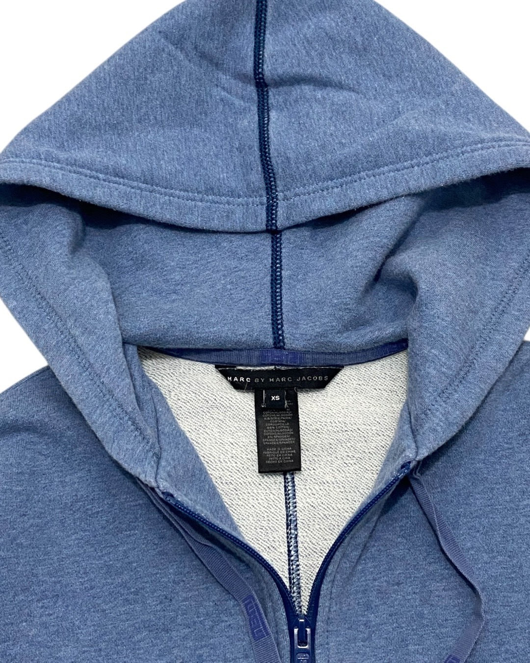 Marc Jacobs Blue Full Zip Hoodie w/ Design