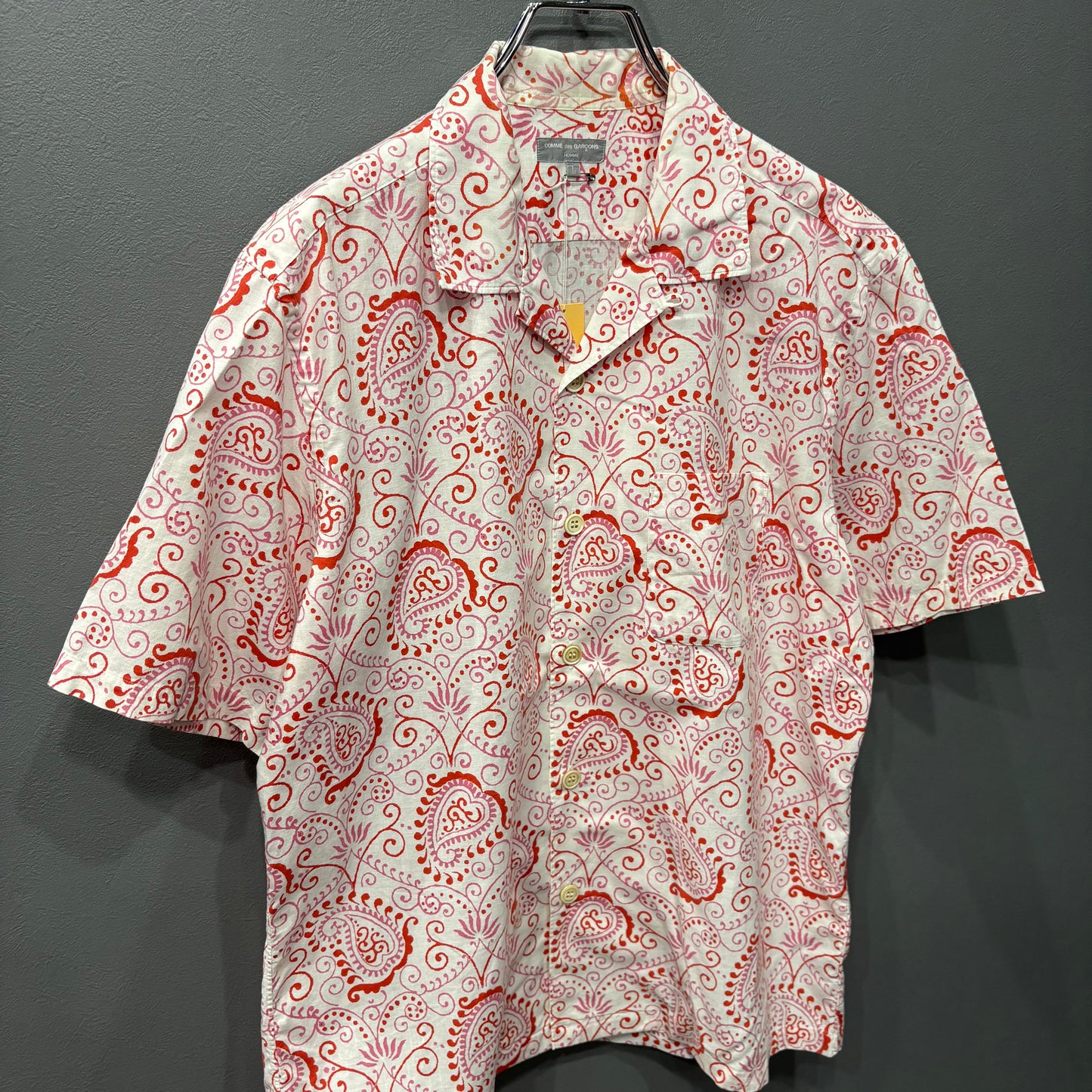 COMME des GARCONS HOMME 03AW Paisley Open Long Sleeve Shirt Size L