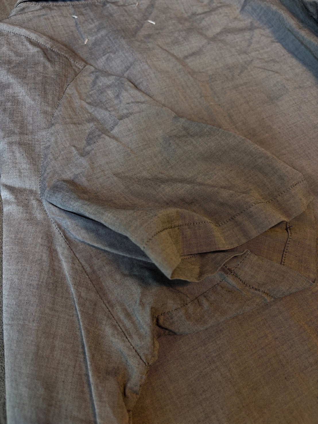 Maison Martin Margiela SS13 Deconstructed Shirt Gray Size S