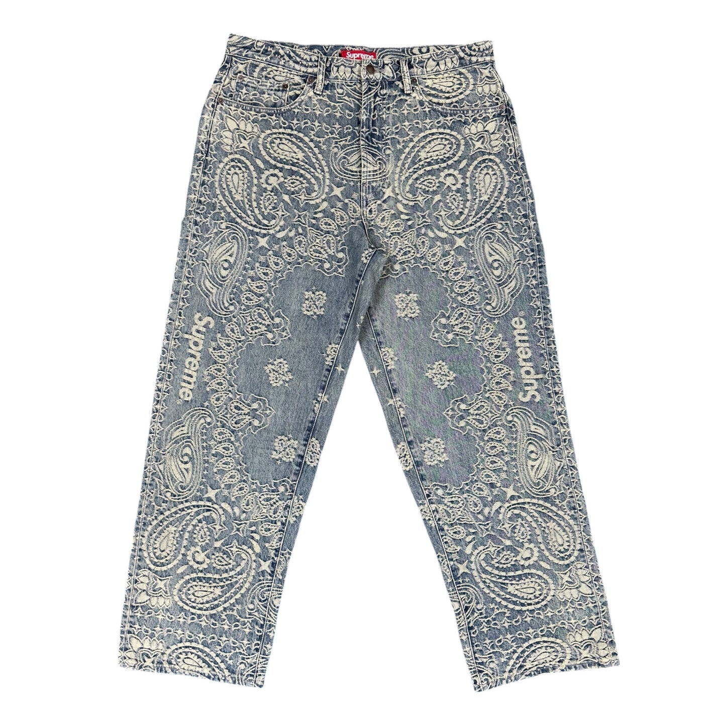 SUPREME 25SS Bandana Jacquard Baggy Jean Size 32