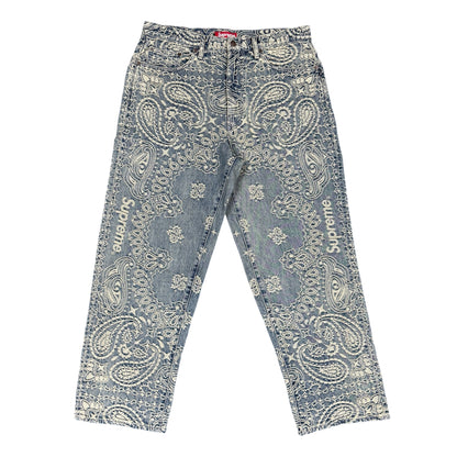 SUPREME 25SS Bandana Jacquard Baggy Jean Size 32