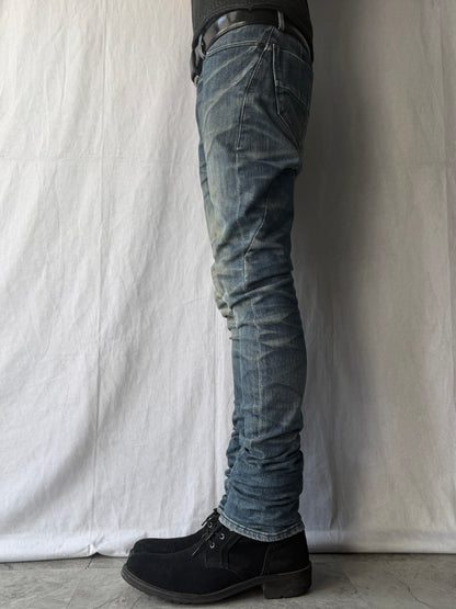 Johnny Wolf Faded Zip Flare Denim Size 2