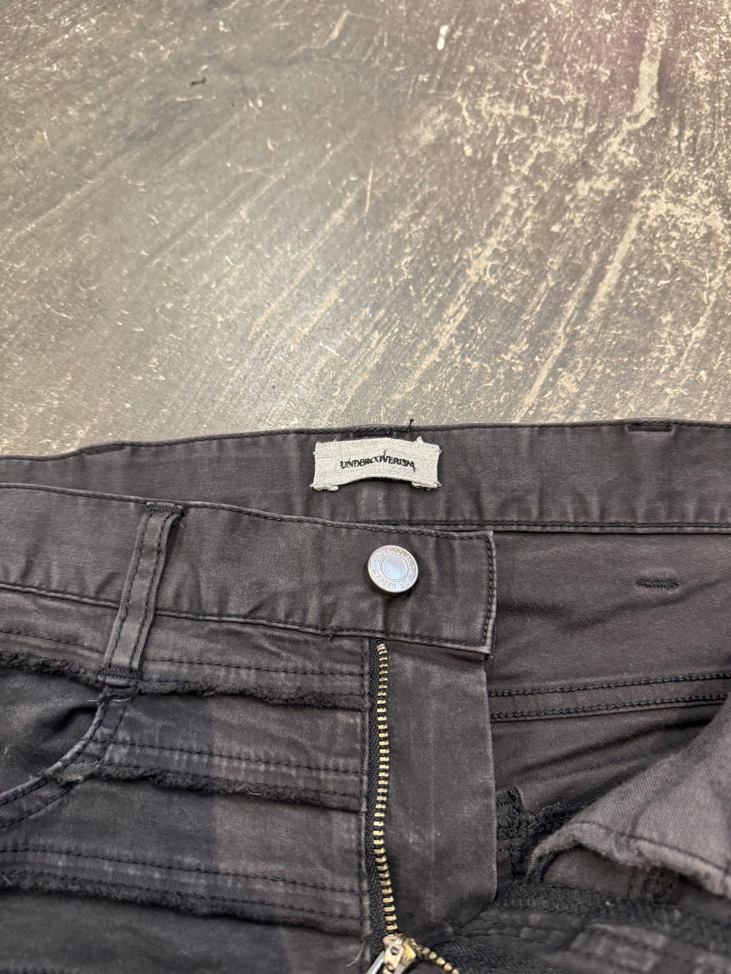 undercover 13AW Black Stretch Cotton Pants Size 1
