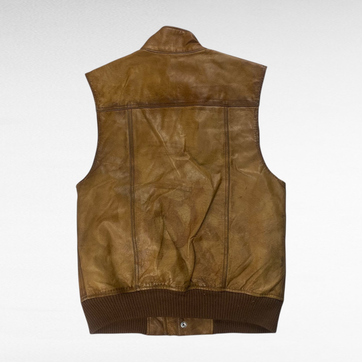 GP Leather Vest Brown Size S