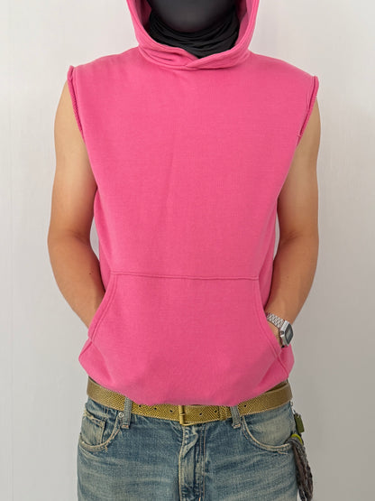 PHENOMENON Pink Cotton Vest Size S