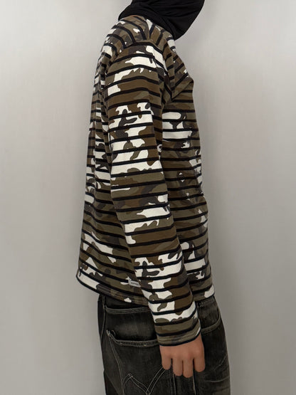 Sophnet. Camo Border Long Sleeve Shirt Size M