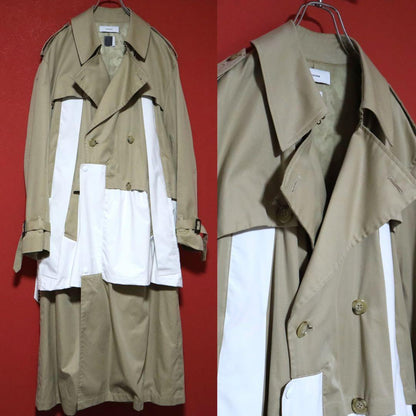 FACETASM 17AW Reconstructed Layered Trench Coat Size 4
