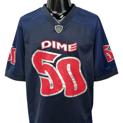 DIME Navy Paneled "50" Numbering Football Shirt Size M