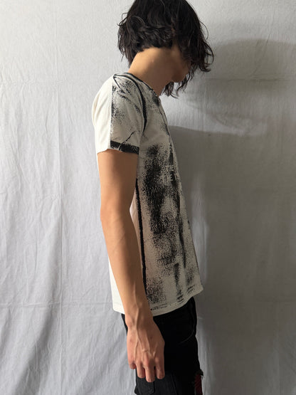 FUGA Distressed Typography Tee Size 44