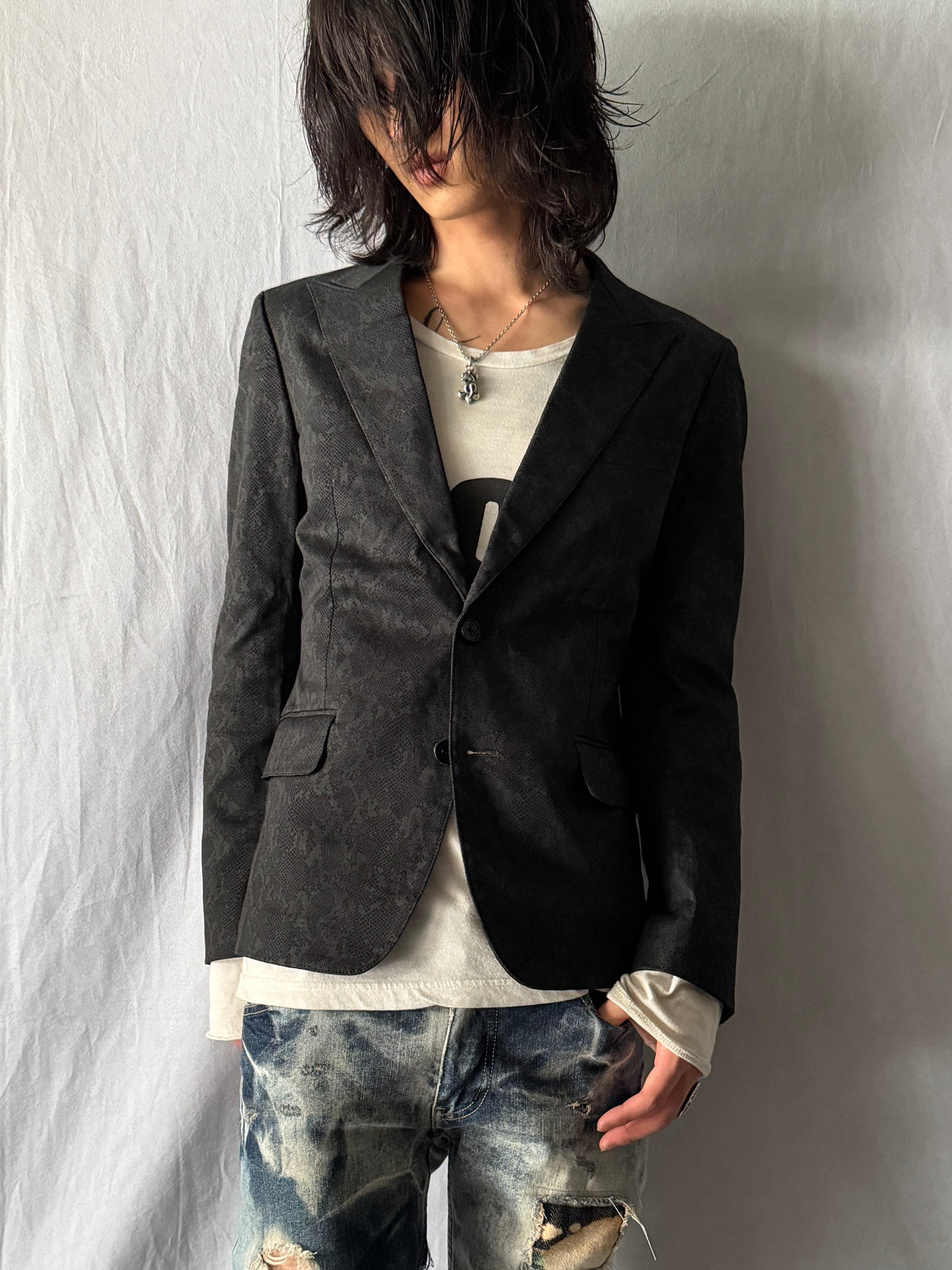 TORNADO MART Python Shadow Tailored Jacket Size M