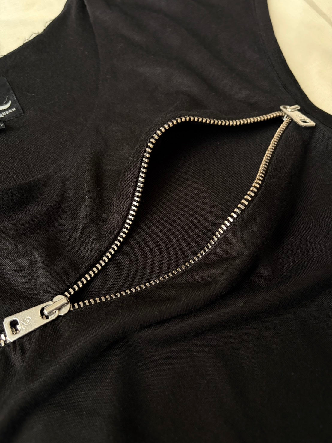McQ Alexander McQueen SS12 Lyocell Drape Dress Black Size M