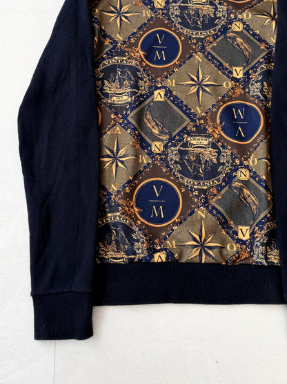 YOSHIO KUBO Cotton All-Over Pattern Sweatshirt Size 2