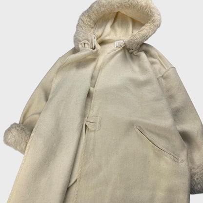 LUNDSTROM LAPARKA 80s Wool Coat White Size L
