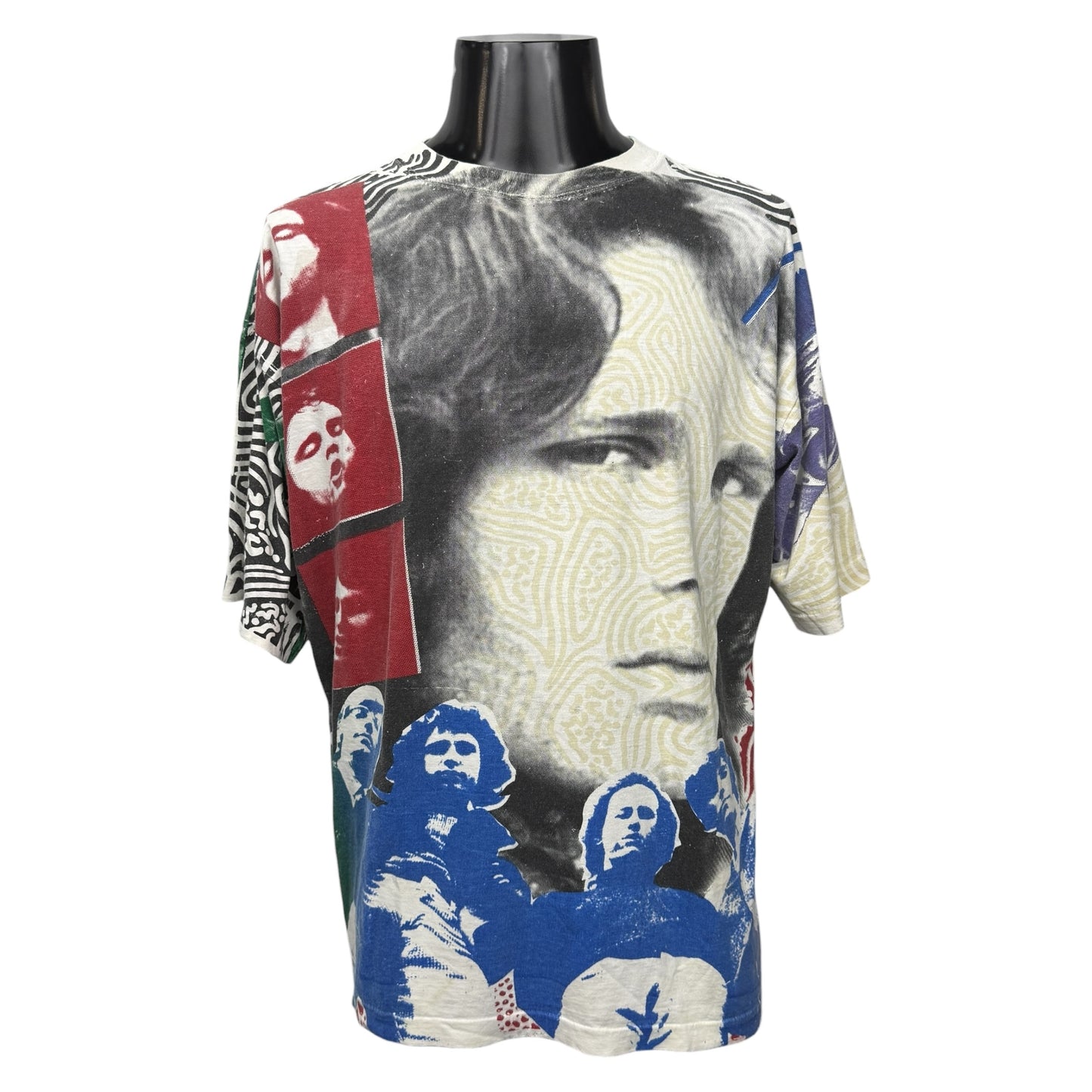 THE DOORS 90s Jim Morrison All Over Print T-Shirt Size XL