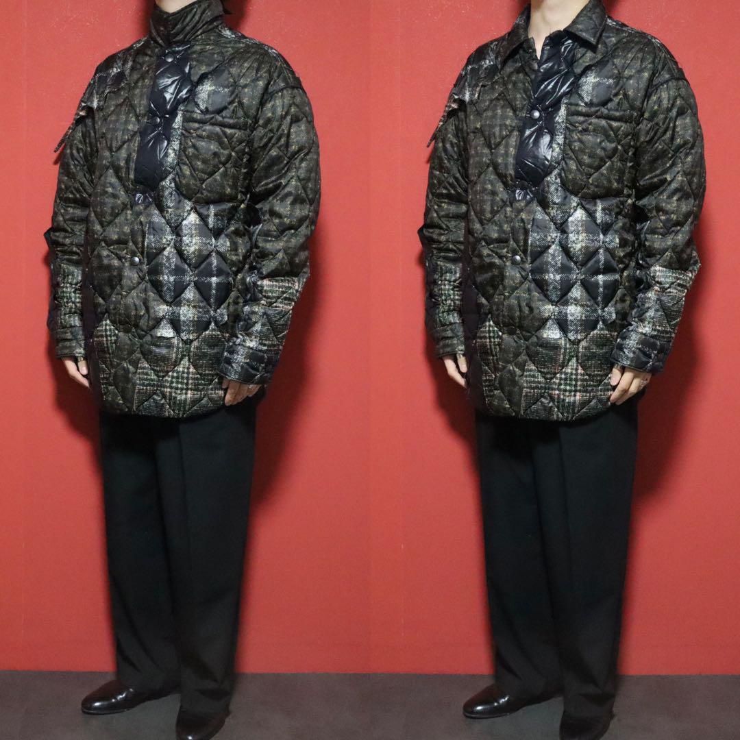CMMN SWDN 19AW Brown Quilted Distressed Down Coat Size 46