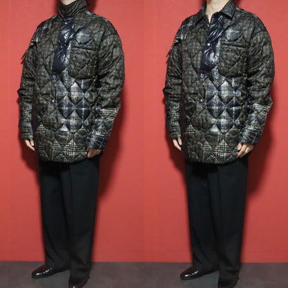 CMMN SWDN 19AW Brown Quilted Distressed Down Coat Size 46