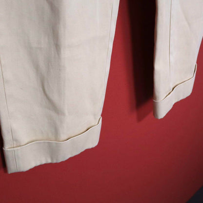 Jil Sander Beige Double Hem Cropped Chino Slacks Size 34