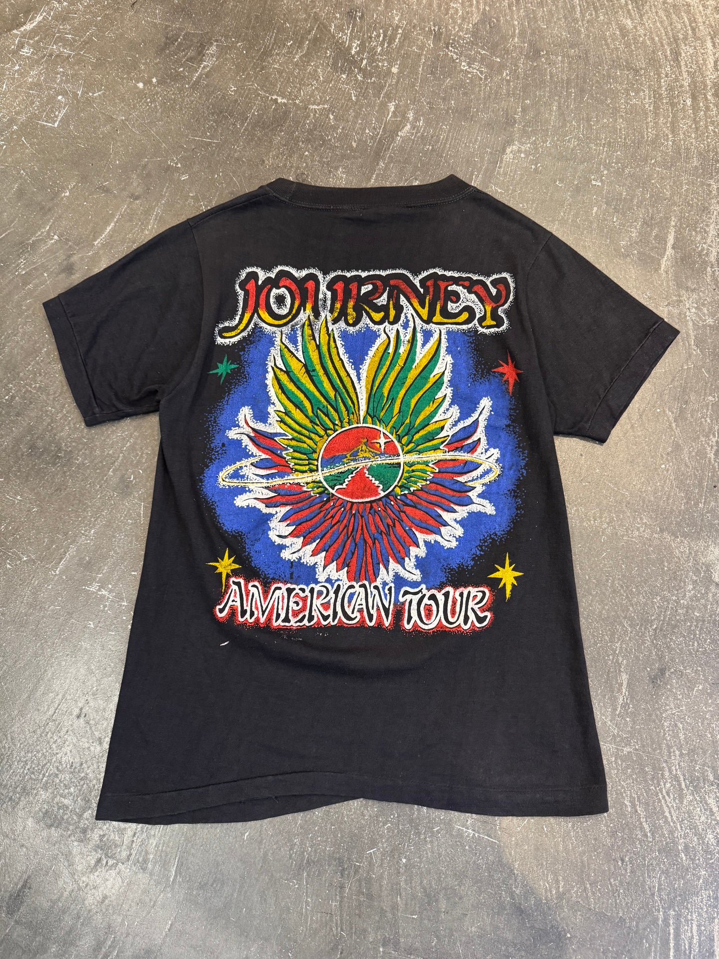 Vintage 80s Journey Tee Black Size XS