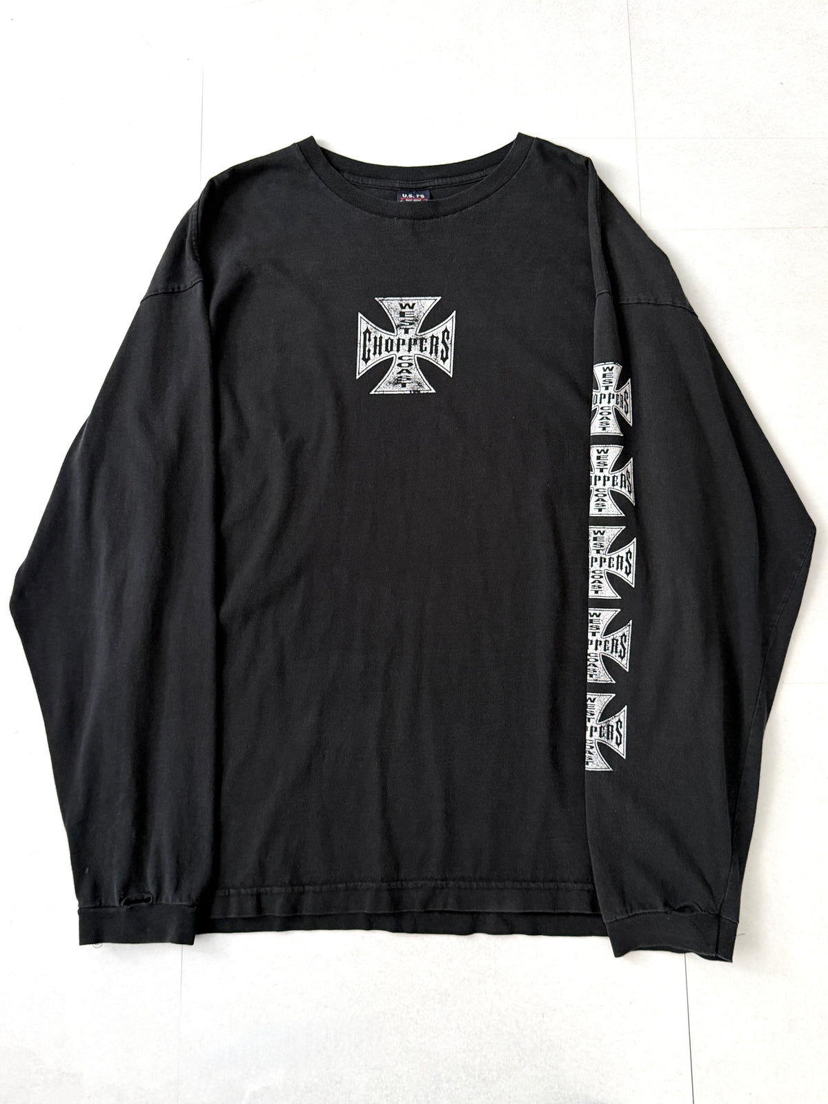 Vintage west coast choppers 90s Faded Cross Design Long Sleeve Tee