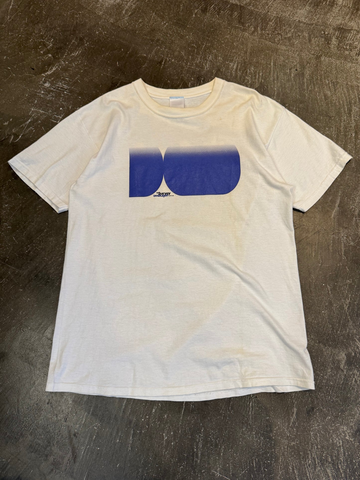 Swagger White Cotton T-Shirt Size L
