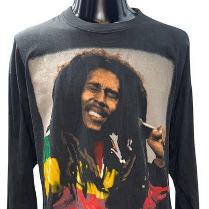 BOB MARLEY 1993 Vintage Faded Long Sleeve T-Shirt Size XL