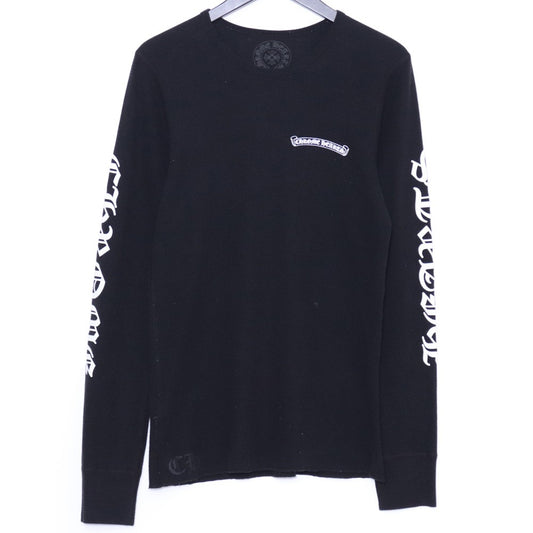 CHROME HEARTS Scroll Logo Waffle T-Shirt Black Size L