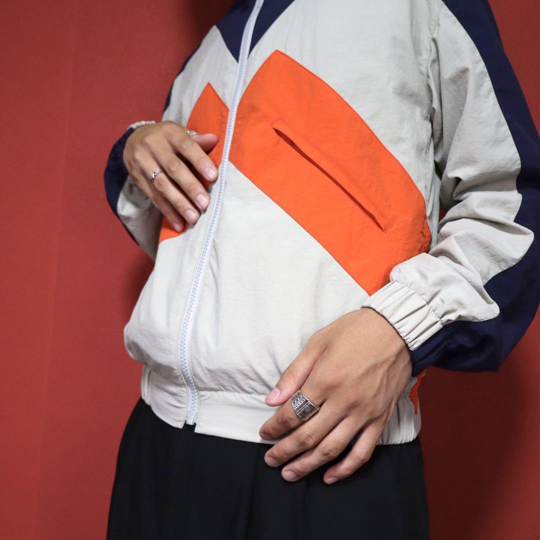 Kenzo Colorblock Logo Nylon Zip Jacket Size S