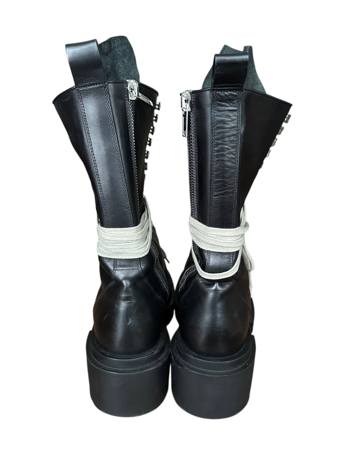 rick owens SS23 Army Long Bogun Boots