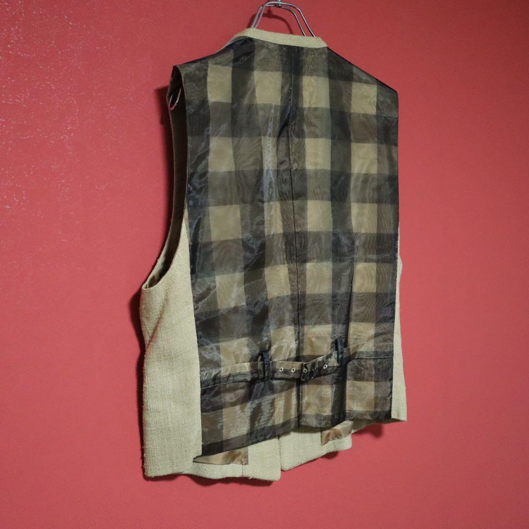 ISSEY MIYAKE MEN 97AW Archive Silk Check Vest Size L