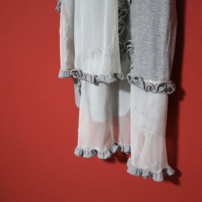 COMME des GARCONS 13SS Chiffon Ruffle T-Shirt Gray Size XS