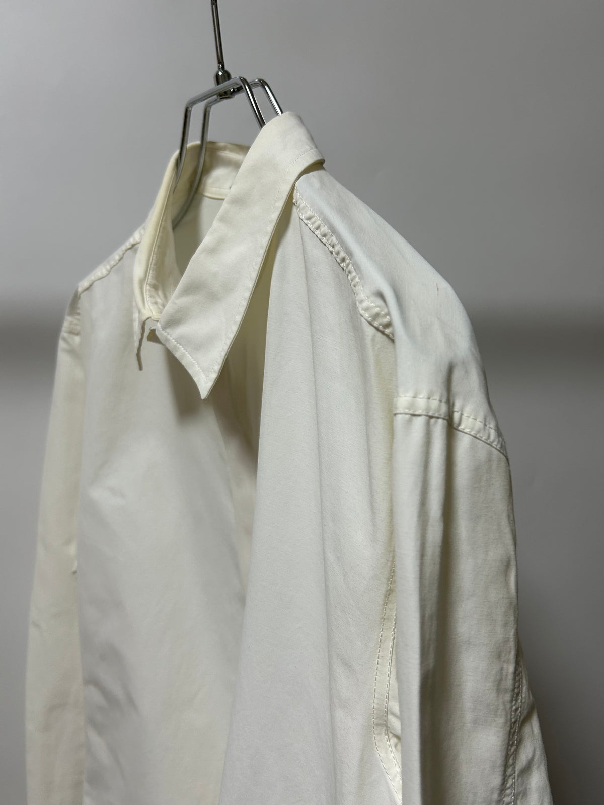 EMPORIO ARMANI 1990s White Velcro Shirt Size 44