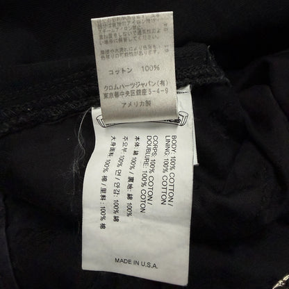 CHROME HEARTS Black Silver 925 Double Work Pants Size 32