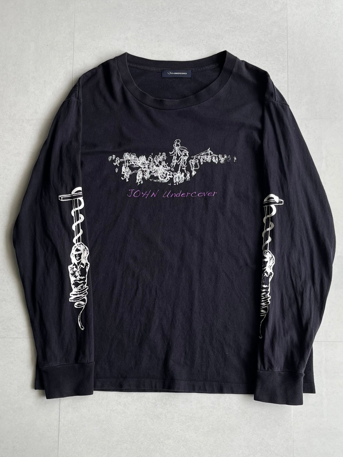 Undercover John Undercover Black Sleeve Henley Size 2