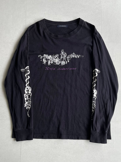 Undercover John Undercover Black Sleeve Henley Size 2