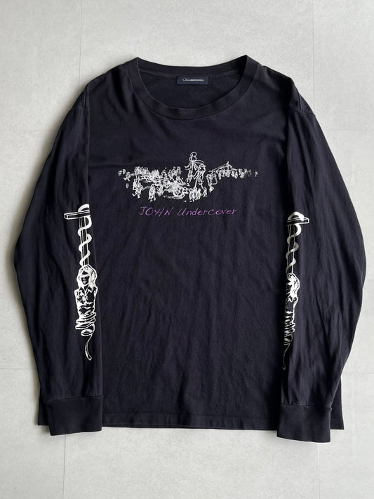 Undercover John Undercover Black Sleeve Henley Size 2