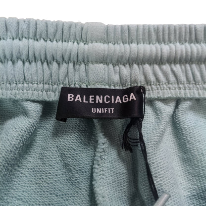 BALENCIAGA BB Logo Embroidered Cotton Sweat Shorts Size M