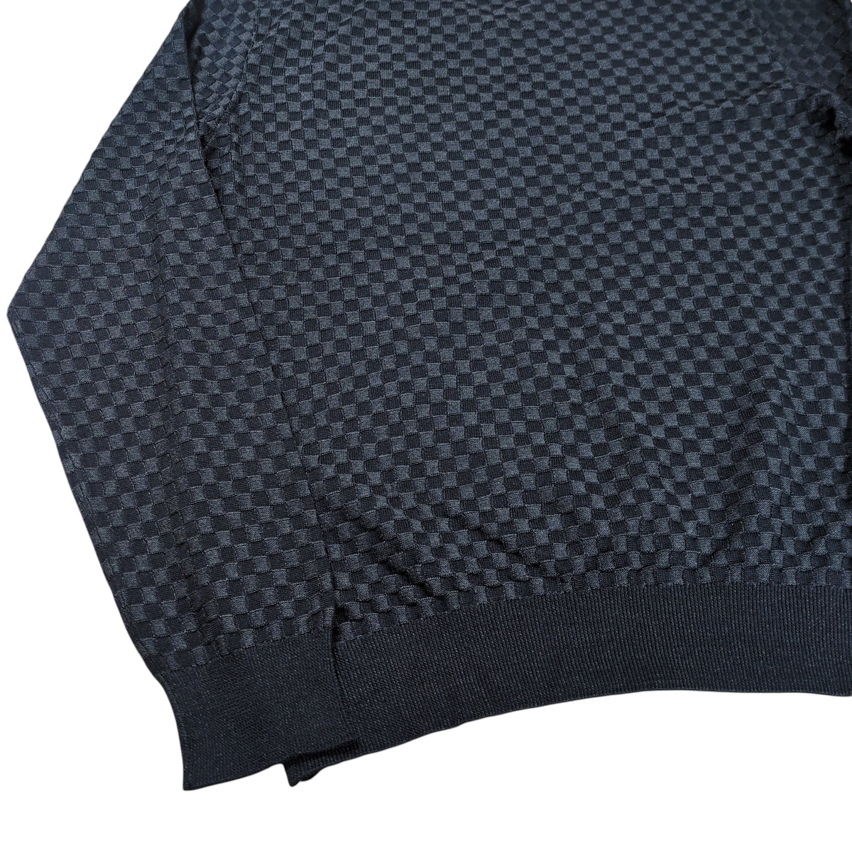 LOUIS VUITTON Damier Pattern Silk Sweater Size S