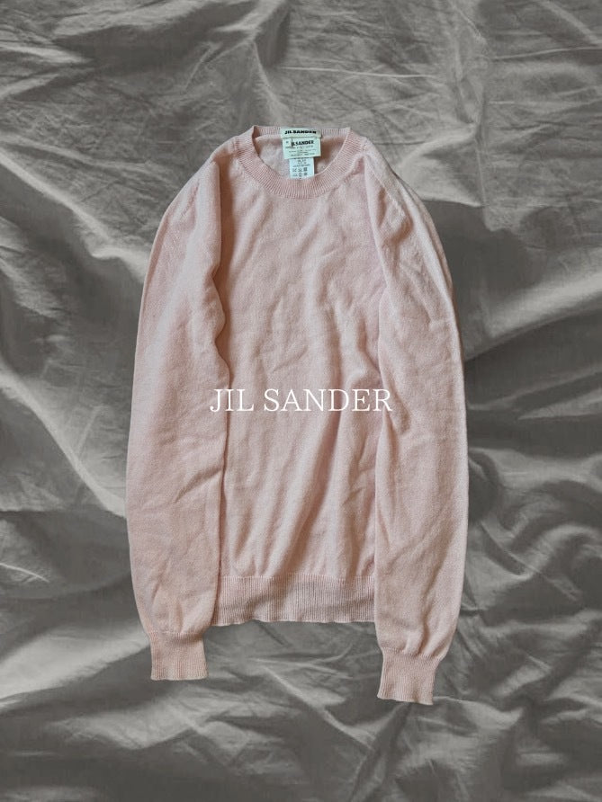 JIL SANDER AW19 Cashmere Crew Neck Sweater Pink Size 36