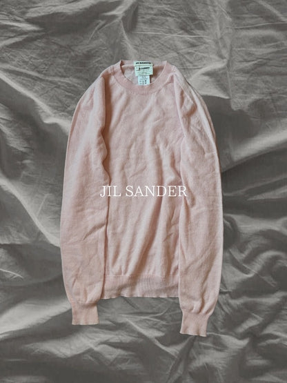 JIL SANDER AW19 Cashmere Crew Neck Sweater Pink Size 36
