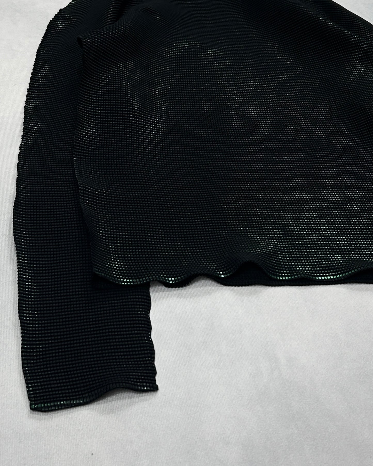 Iridescent Waffle Mock Neck Long Sleeve Tee Size XS